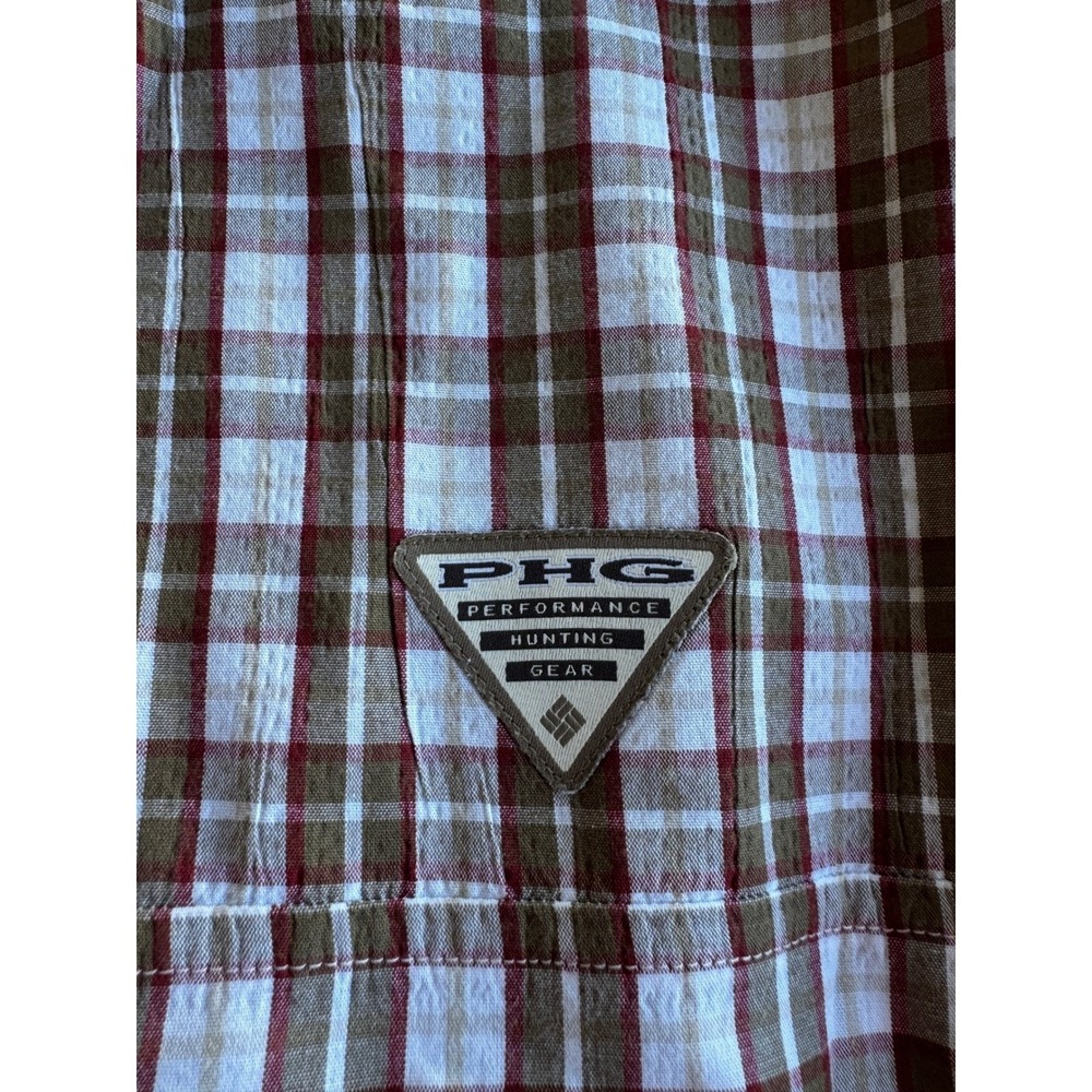 Columbia PHG Fishing Shirt Mens XXL Plaid Long Sleeve Vented Mesh Outdoor Hiking - Picture 5 of 8